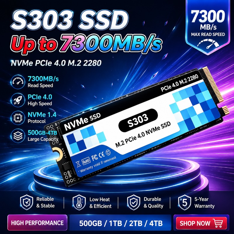 S303 M.2 NVMe Internal 500GB/1 - M.2 Nvme 4Tb Pcie 4.0 Ssd ulasan dan harga