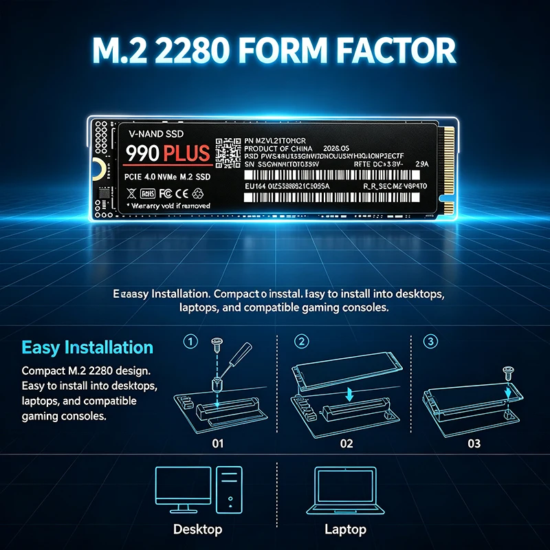 Genuine 990 Plus M.2 NVMe PCIe - M.2 Nvme 4Tb Pcie 4.0 Ssd ulasan dan harga
